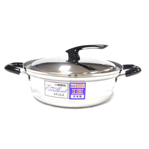 IH調理器対応 ステンレス両手鍋 24cm