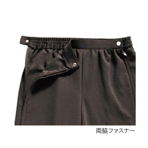 のびのびゆったりパンツ（両脇ファスナー付） ブラック M