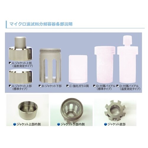マイクロ波試料分解容器 ノーマルタイプ