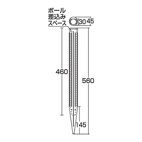 ノボリ用スタンド台 ノボリ用ポール台P型