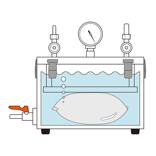 リークテスト用真空デシケーター VRT