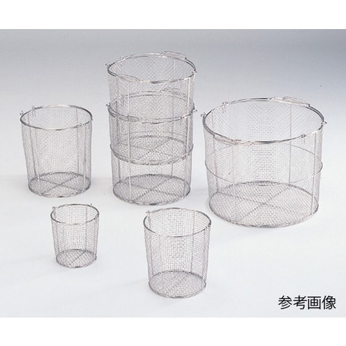 ステンレス丸型洗浄カゴ(テーパ付) 特中