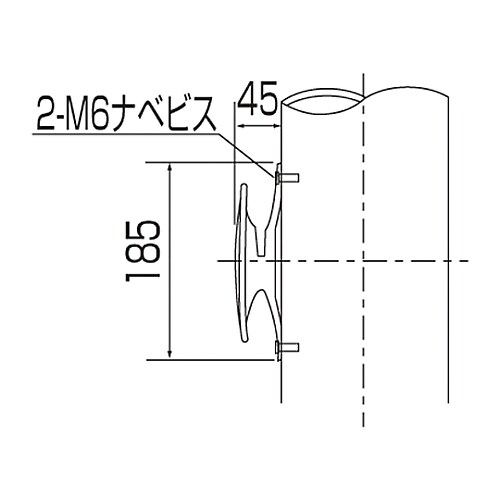 アルミ旗ポール (ロープ付) 埋込110