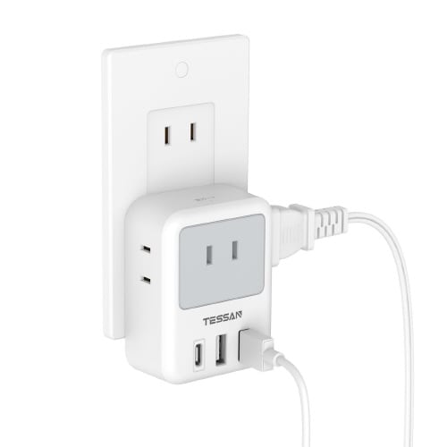 USB−C付3口AC電源タップ