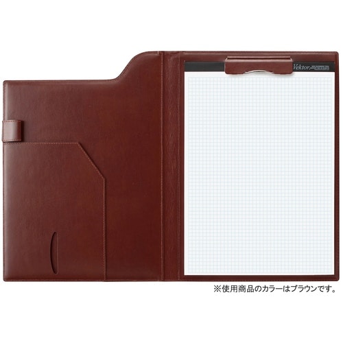 クリップファイル zeitVektorA4 革 黒