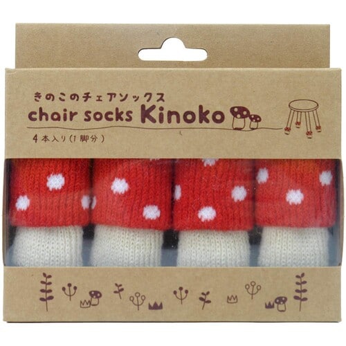 椅子脚カバー きのこ 4足入り アイイロタケ