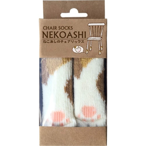 椅子脚カバーチェアソックス ねこ 4足入 くつした