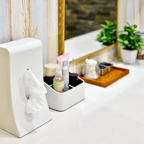 ルコット ティッシュケース ホワイト