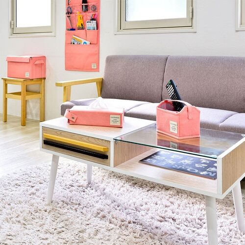 ストレリアナチュレ ティッシュケース ピンク