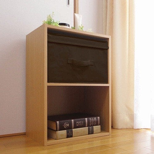 コットンボックス ヨコ型フタ付 インナー収納 BR