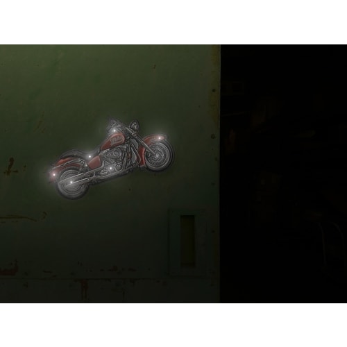 LEDアメリカンサインステッカー モーターバイク