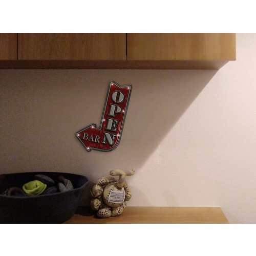 LEDアメリカンサインステッカー オープン