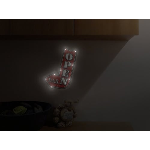 LEDアメリカンサインステッカー オープン