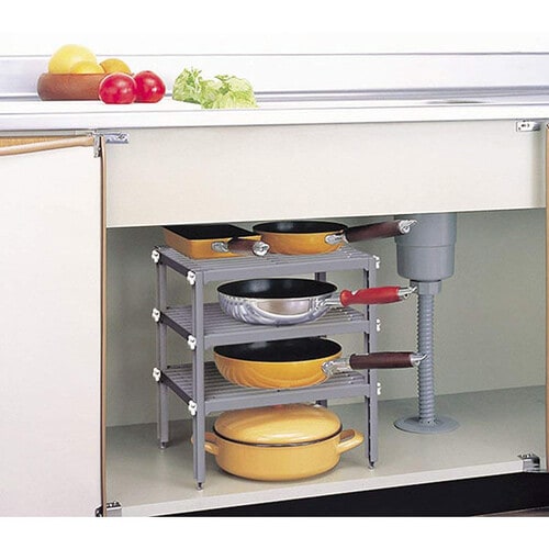 キッチン3段フリーラック エコグリーン