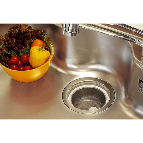 流し用 ステンレス浅型ゴミカゴ 135タイプ