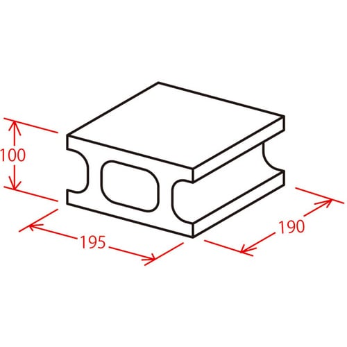 発泡スチロール Kブロック大 縦割 イエロー