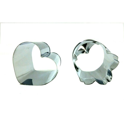 ステンレス野菜抜き型 大2個セット(桜、ハート)