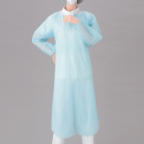 プラスチックエプロン 袖付 大きめサイズ 10枚入