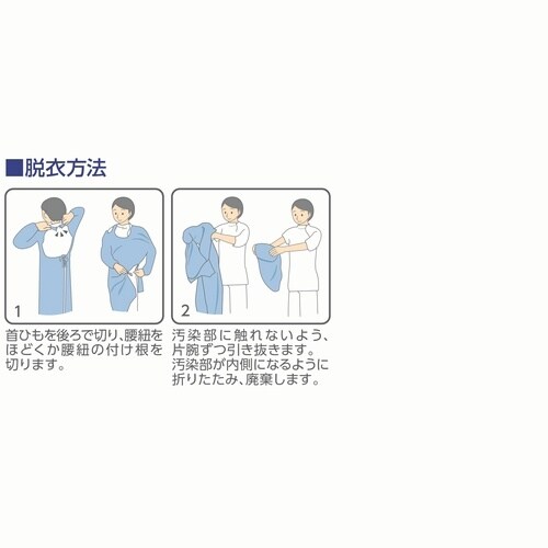 プラスチックエプロン 袖付 大きめサイズ 10枚入