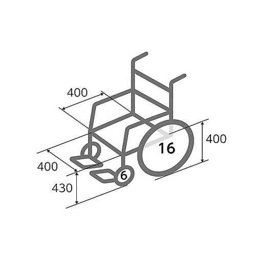 介助式車椅子 NKV16−40SB