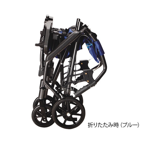 折畳み式介助車椅子ハンディーライトプラス レッド