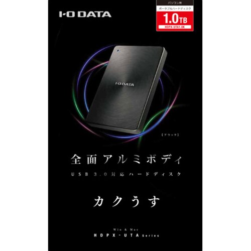 USBポータブルHDDカクうす1TB 黒