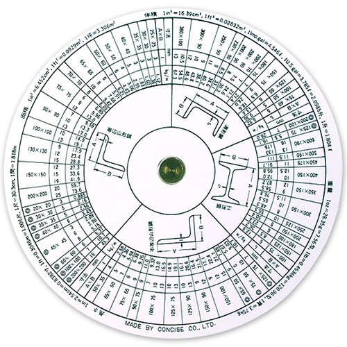 定規 円形計算尺 重量計算器