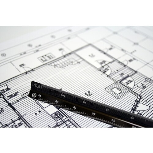 三角スケール スリムアルミ 15cm シルバー×2