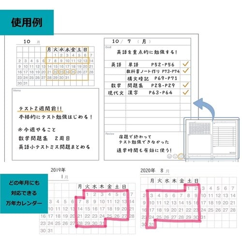 ノート スタディステーショナリー勉強計画B5青×5