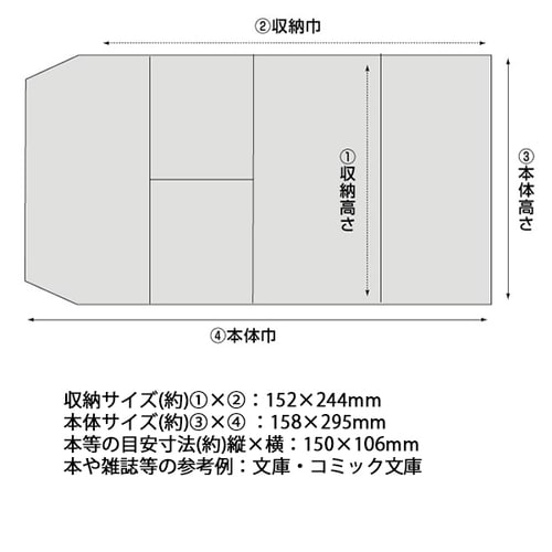 クリアカバー 半透明 文庫サイズ 20枚