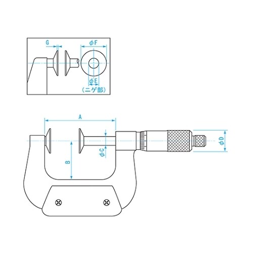直進式歯厚マイクロメータ MC20025D