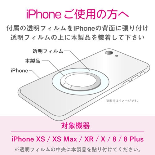 スマホ用フィンガーリング/薄型/ブラック