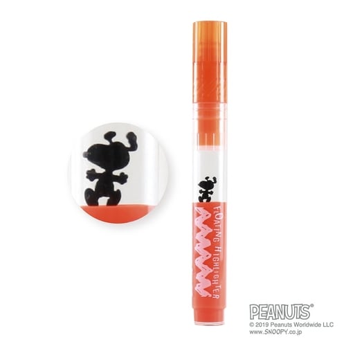 蛍光ペン Fハイライター スヌーピー オレンジ×5