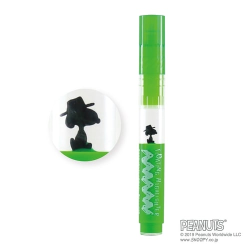 蛍光ペン Fハイライター スヌーピー グリーン×5