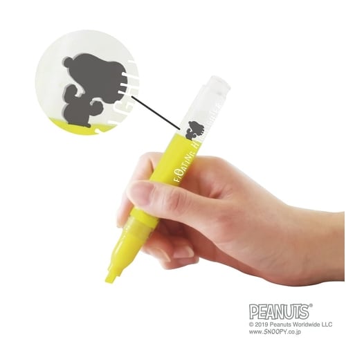 蛍光ペン Fハイライター スヌーピー グリーン×5