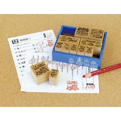 ミニオンズ 木製 ごほうびスタンプセット 英語
