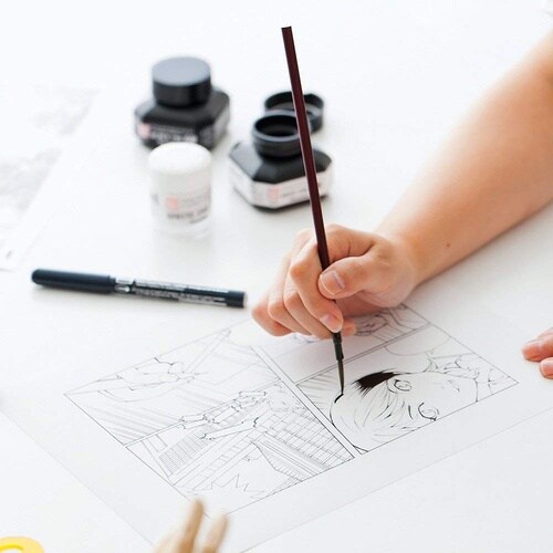 漫画インク 60ml 水性顔料インキ ×5