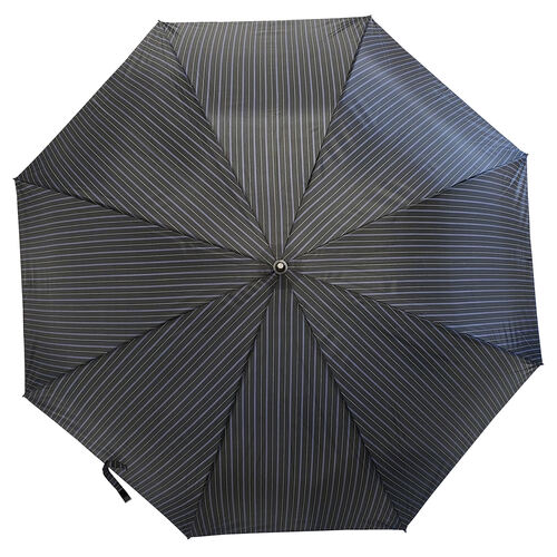 傘 紳士 ジャンプ長傘 75cm ストライプ黒×6