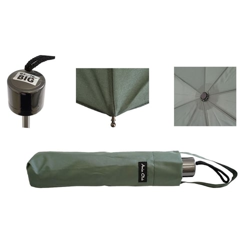 傘 紳士 手開き折畳傘 70cm 大判 緑 ×6