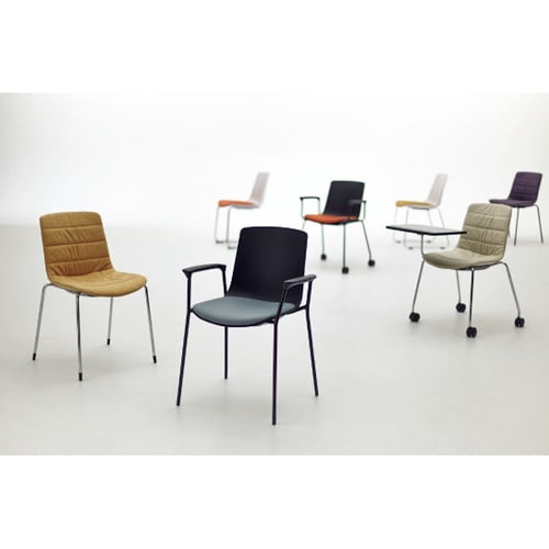 SCS−942レッドシルバーカンチレバー脚肘無