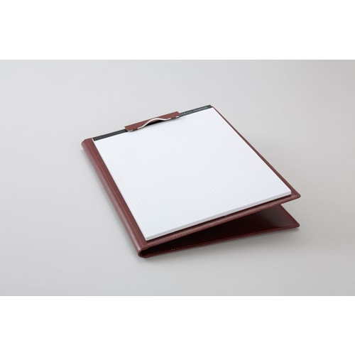 クリップファイル ツァイトベクター A4革 ワイン