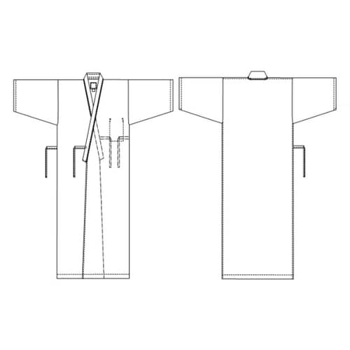 患者衣 ゆかた型 ブルー M PG1400