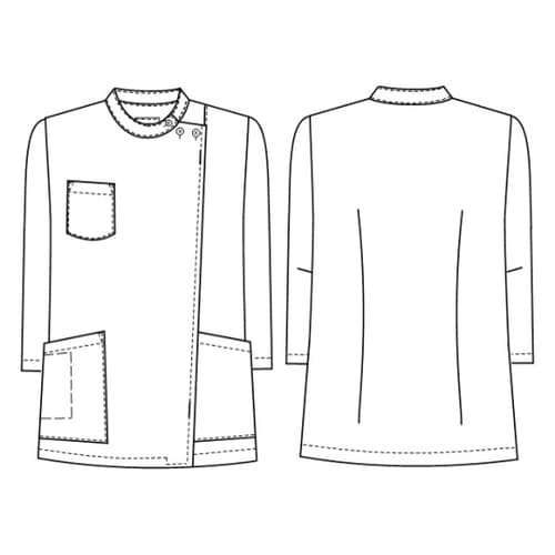 女子横掛8分袖 ホワイト M