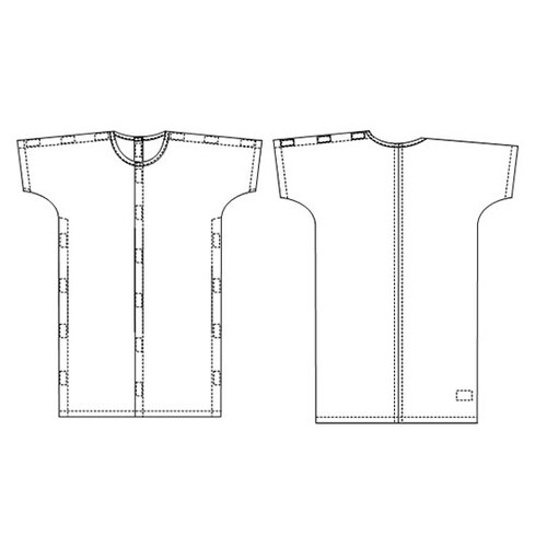 Sg301 鍼灸ワンピース ブルー L