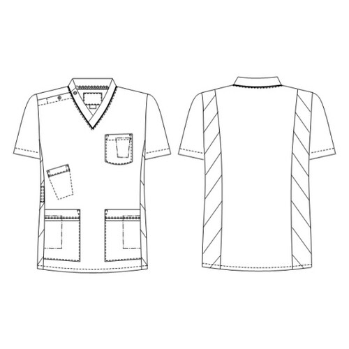 男女兼用上衣 ブルー LL