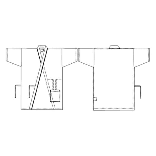 患者衣 じんべい型 ブルー M PG1411