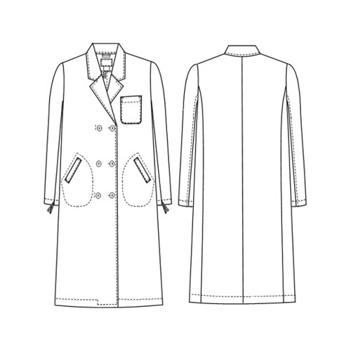 女子ダブル診察衣 M EP120