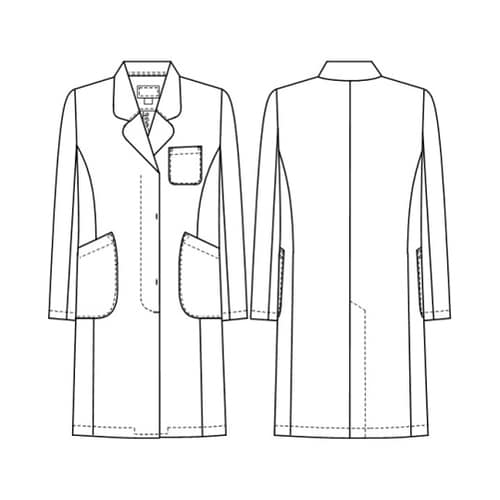 女子シングル診察衣 ブルー LL EM3035