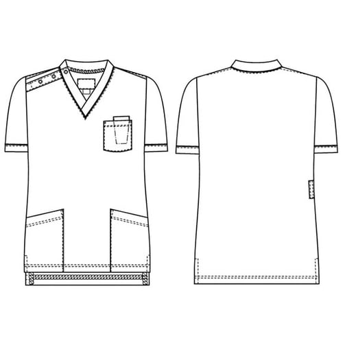 男女兼用スクラブ ボルドー LL RF5032