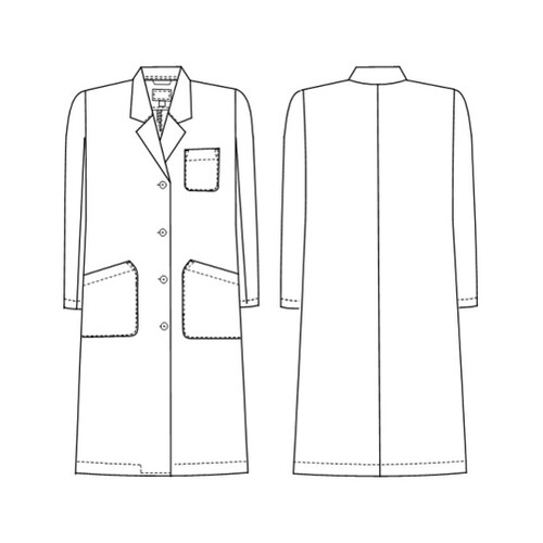 女子シングル診察衣 ホワイト L L TAP75